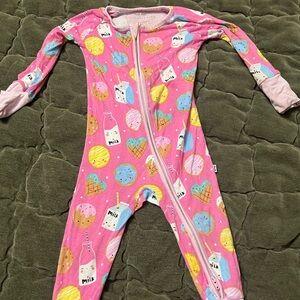 Little Sleepies Cookies & Milk Onesie